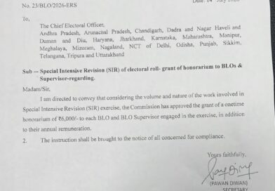 चुनाव आयोग की बड़ी सौगात: SIR अभियान में लगे BLO और सुपरवाइजरों को मिलेगा 6,000 रुपये का विशेष एकमुश्त मानदेय चुनाव आयोग की बड़ी सौगात: SIR अभियान में लगे BLO और सुपरवाइजरों को मिलेगा 6,000 रुपये का विशेष एकमुश्त मानदेय
