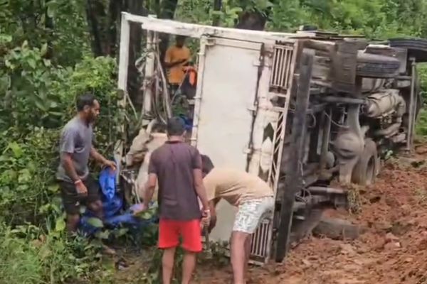 चतरा में तस्करी के दौरान पलटा मवेशियों से लदा वाहन,एक दर्जन से अधिक मवेशियों की मौत; पैर बांधकर ले जा रहे थे तस्कर